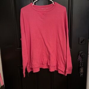 American Eagle Outfitters Pink Waffle Knit Sweater